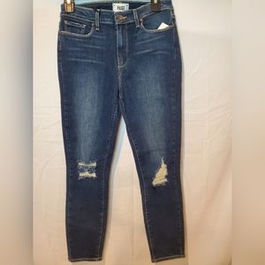 Paige Women's Hoxton Highrise Ultra Skinny Jeans, Indigo, Size 28
